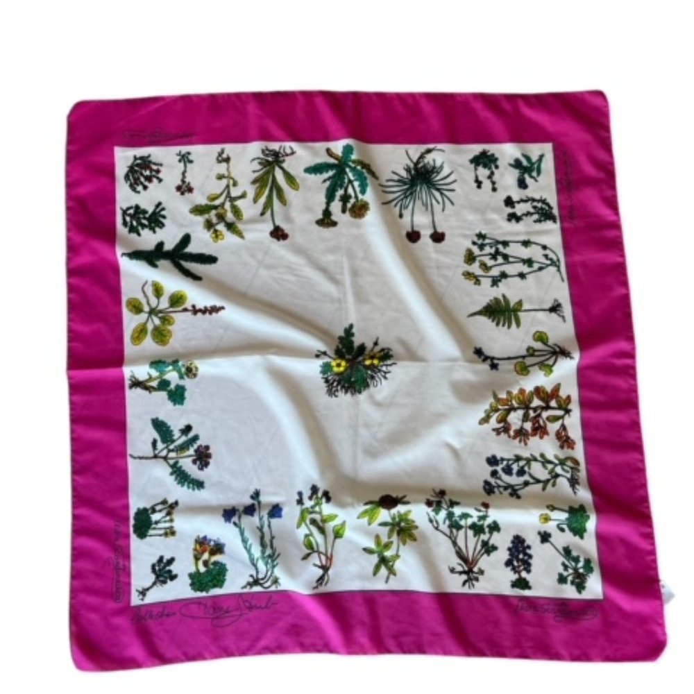 Vintage Signed Colle Aiou and Hans Stub Flora Scandinavica Scarf - Floral Design
